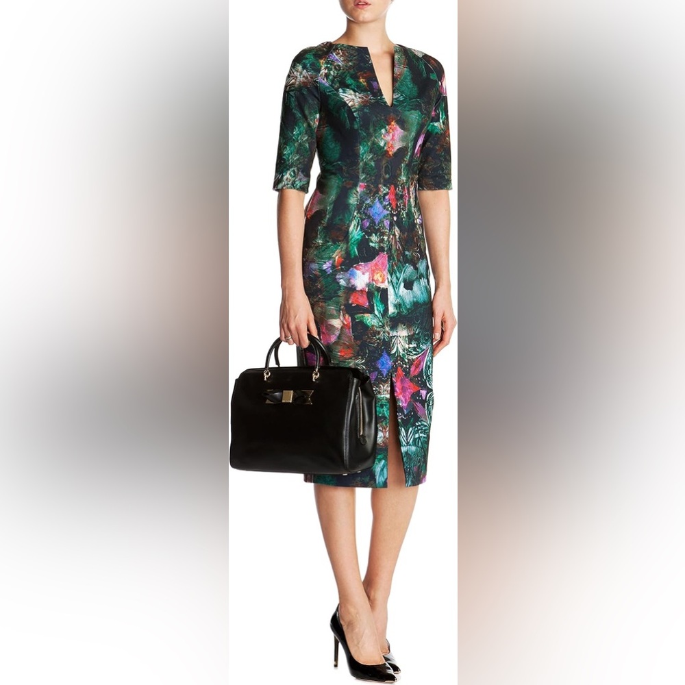 Ted Baker Black Multi Iyana Floral Print Dress